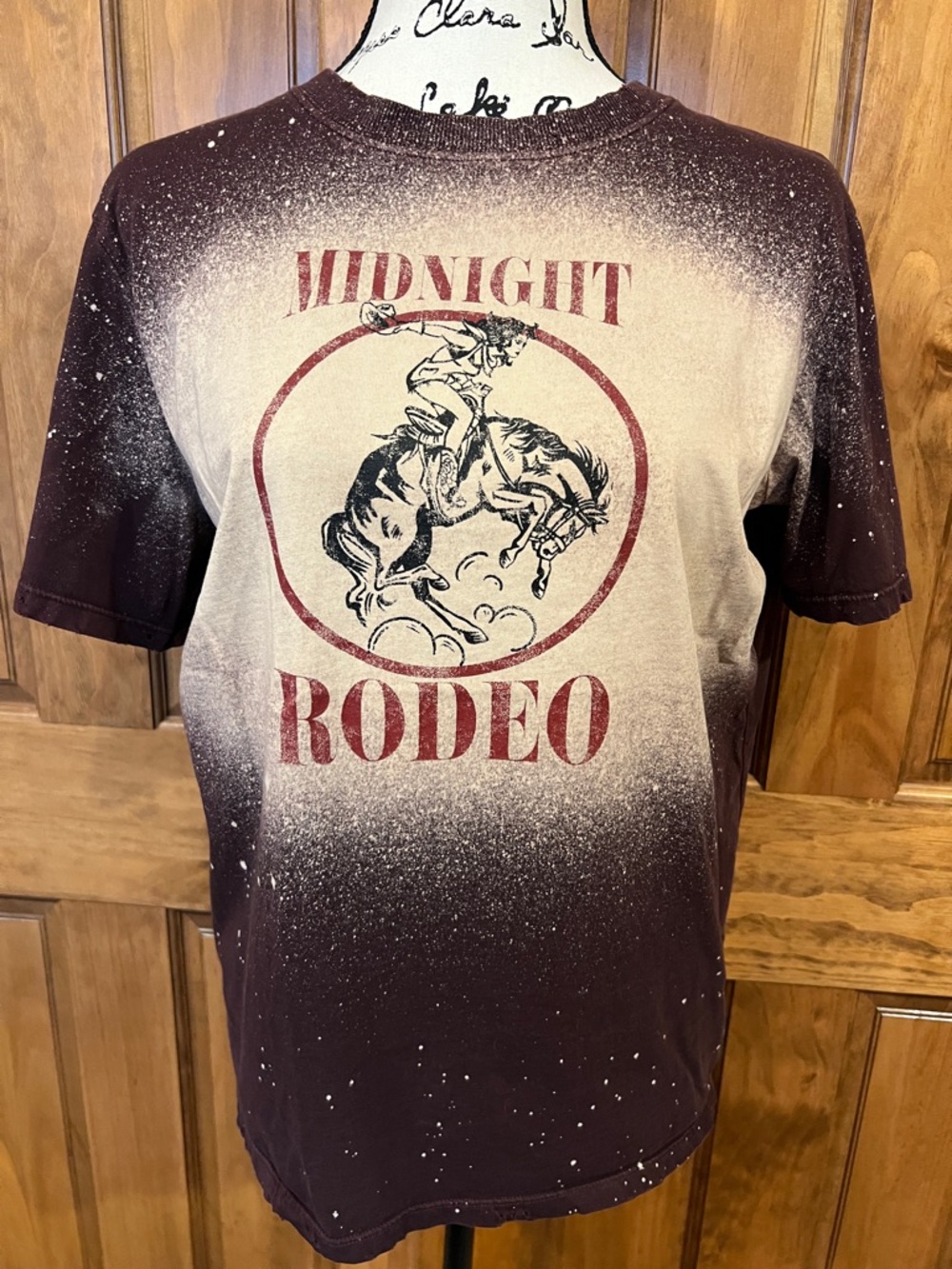 Idyllwind Midnight Rodeo Bleached Burgundy Tee